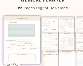 Chronic Illness Planner: Medical Tracker for Pain & Symptoms (PDF Download)