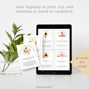 Juego de tarjetas de yoga con enfoque en el trauma; actividad con enfoque en el trauma para la sanación y la regulación del sistema nervioso (descarga en PDF) imagen 5