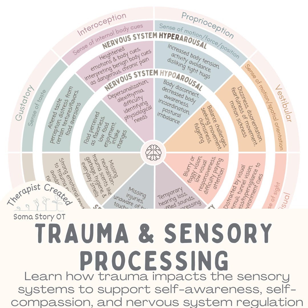 Trauma Wheel Examples Sensory Processing and Trauma Wheel; Tool for Nervous System Healing ...
