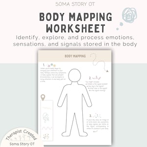 Hoja de trabajo de mapeo corporal de terapia somática: Conciencia interoceptiva (Descargar PDF)