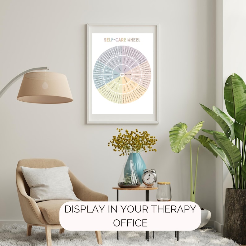 Poster stampabile della Ruota dell'Autocura: Risorsa per lo sviluppo di strategie di coping in terapia e consulenza immagine 8