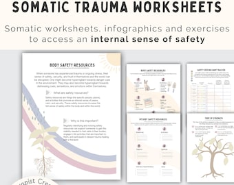Somatic Therapy Worksheets: Body Safety Resources, Trauma & Stress Relief (PDF Download)