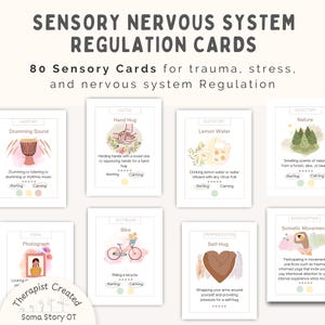Nervensystem Regulation Sensorische Karten: Traumatherapie Sensorische Aktivitäten, Fenster der Toleranz (PDF Download)