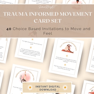 Set di carte yoga informate sui traumi, carte per affrontare i traumi dello yoga