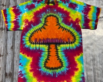 Mushroom Tie Dye T-Shirt Adult LARGE