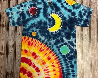 Celestial Bodies Tie Dye T-Shirt Adult SMALL
