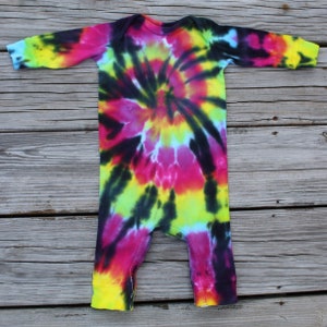 Tie Dye 6 month Infant One-Piece Jumpsuit Long Sleeves - Rainbow