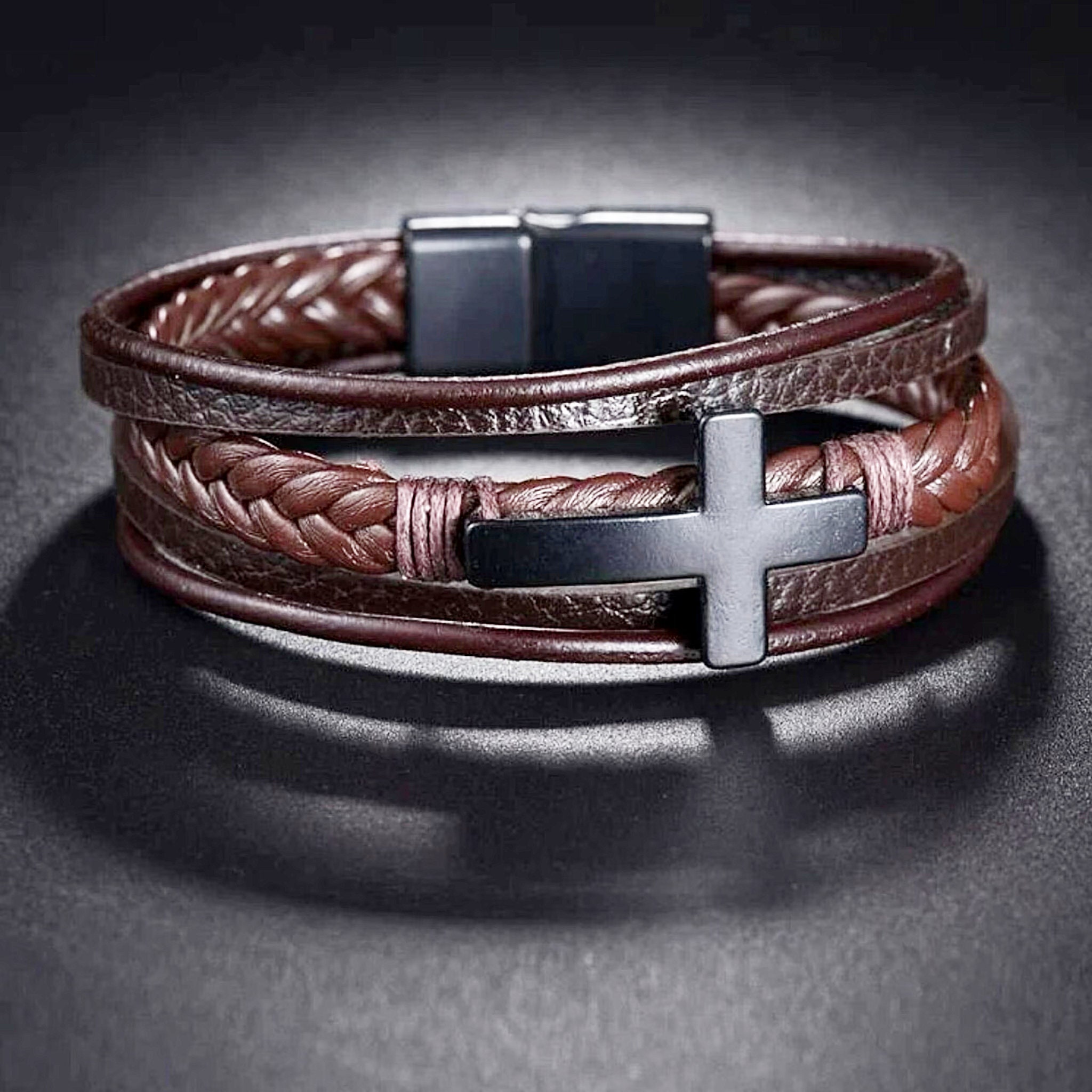 Gents Leather belt bracelet. | Mens diamond bracelet, Gents bracelet, Mens  jewelry bracelet