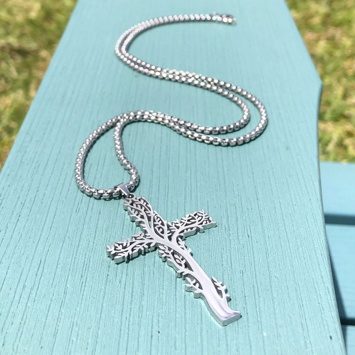 Cross Personalised Ashes Necklace with Birthstone | Ashes Jewellery – IfShe  UK
