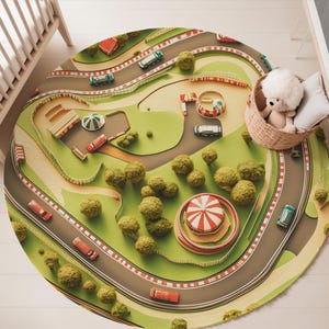 Tappetino interattivo per auto - Tappeto in velluto morbido antiscivolo per sala giochi e cameretta dei bambini