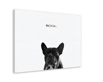 personalized pet portrait, personalized canvas, personalized dog, personalized cat, black and white portrait