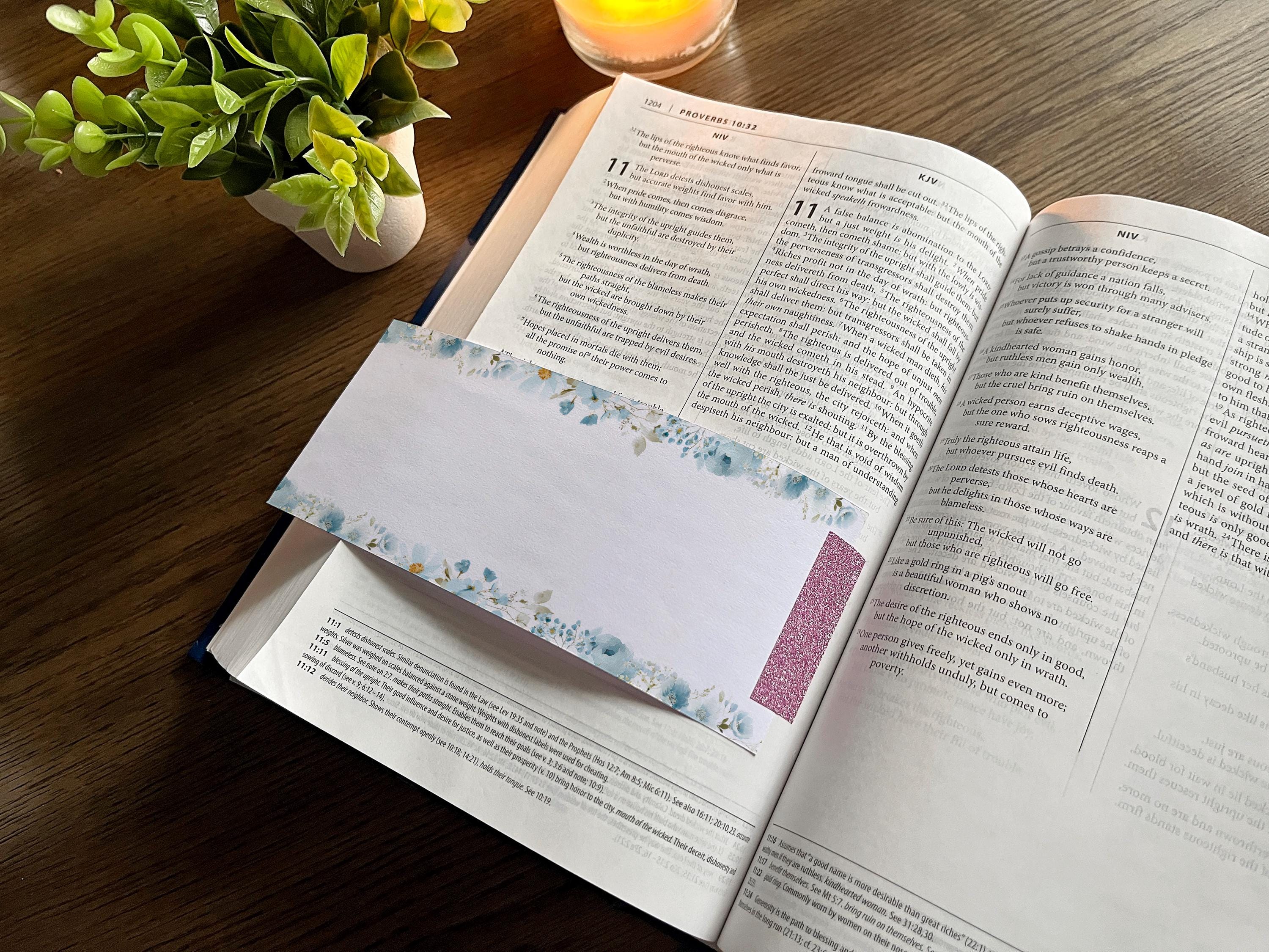 Scripure Paper Printable Bible Margin Notes Tip-in Sheets, Bible Study Blank Insert ...