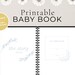 Baby Boy Shower Gift Printable Baby Memory Book Pages Baby Milestone ...