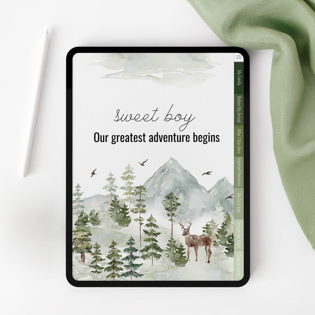 Baby’s First Year Digital Memory Book, Baby Book Digital Planner, Baby ...