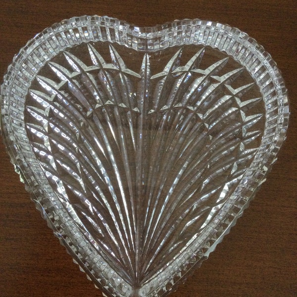 Vanity Waterford Crystal Heart Shape Tray