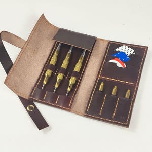 Leather Dart Case, Handmade, Genuine Leather