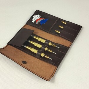 Leather Dart Case, Handmade, Genuine Leather, v2025
