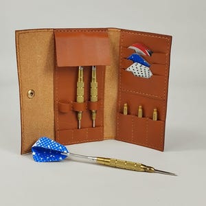 Leather Dart Case, Handmade, Genuine Leather, v2025