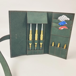 Leather Dart Case, Handmade, Genuine Leather