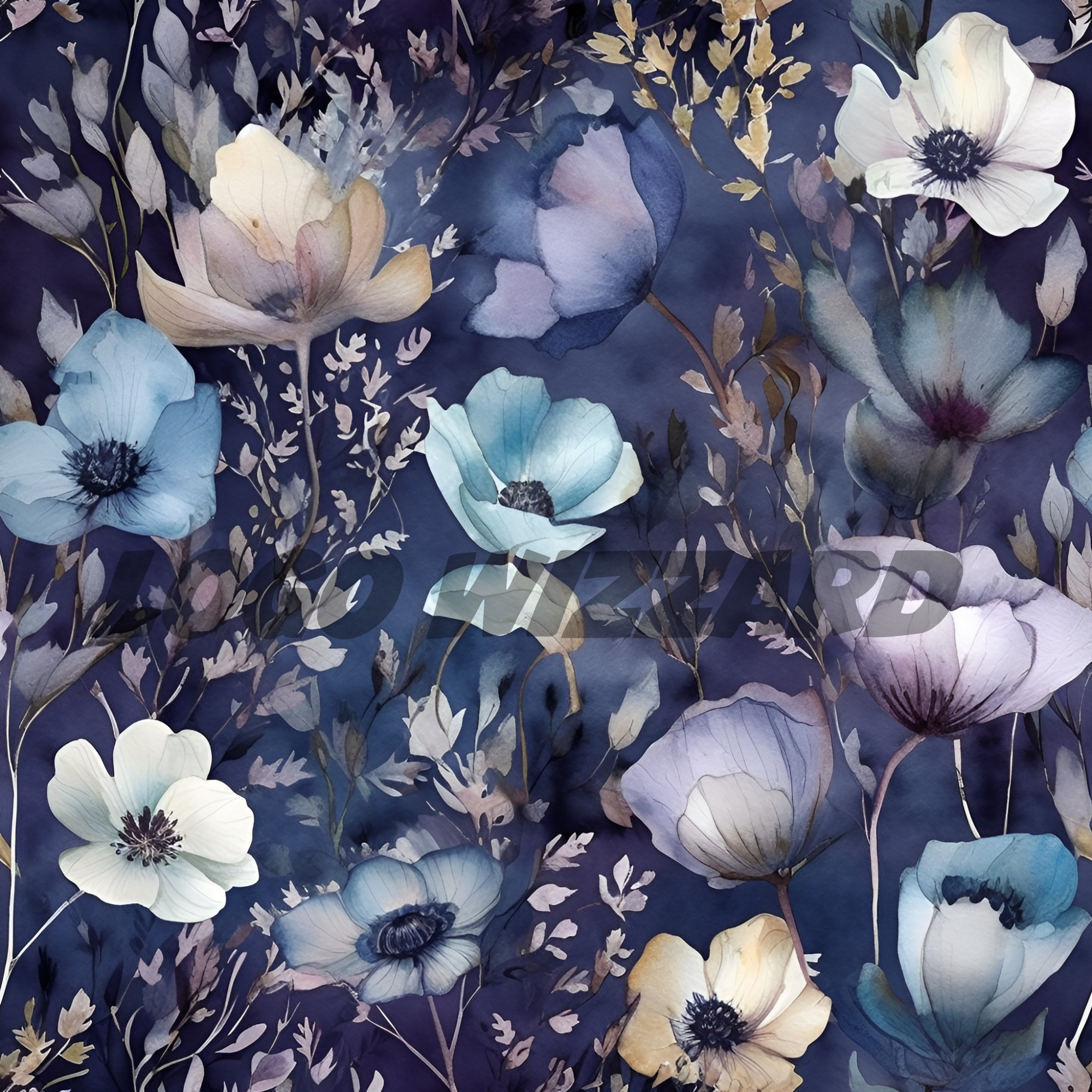 Winter Floral Digital Paper - SEAMLESS - Watercolor Flower Patterns ...