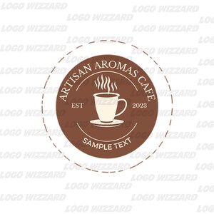 Coffee Shop Logos, Café Logos, DIY Logo Design Template, Coffee Mug Logos, Café Marketing, Coffee Logo,  Barista Logo, Espresso Logo