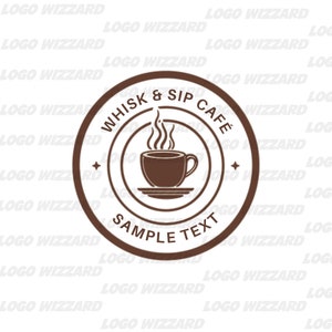 Coffee Shop Logos, Café Logos, DIY Logo Design Template, Coffee Mug Logos, Café Marketing, Coffee Logo,  Barista Logo, Espresso Logo