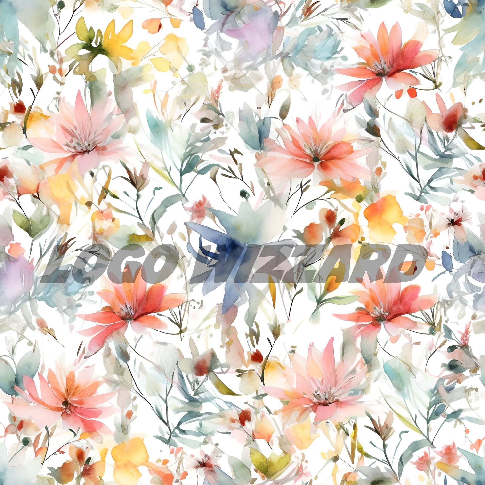 Spring Floral Digital Paper - SEAMLESS - Watercolor Flower Patterns ...