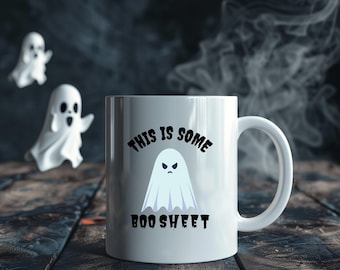 Boo Sheet Ghost Mug: Sarcastic Halloween Coffee Mug