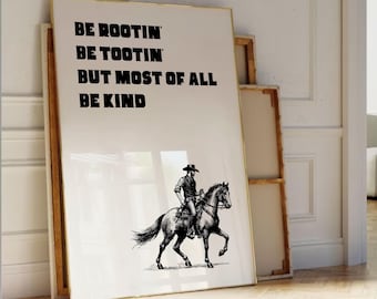 Kowboj Western Print Kowboj Cytat Print Nowoczesny Rodeo Wall Art Dziki Zachód Wystrój Domu Estetyczna Kowbojka Sztuka Koń Cyfrowe Pobieranie