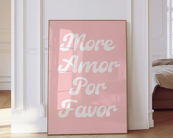 Art mural moderne coloré éclectique affiche rose citation d'amour imprimable art esthétique salon art amour éclectique déco