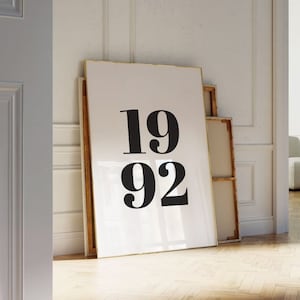 Benutzerdefiniertes Jahr Poster | 40.Geburtstag Geschenk | Geschenk für Paare | Geburtsjahr | Baby-Dusche-Geschenk | Ästhetisches Poster | Digitaler Download
