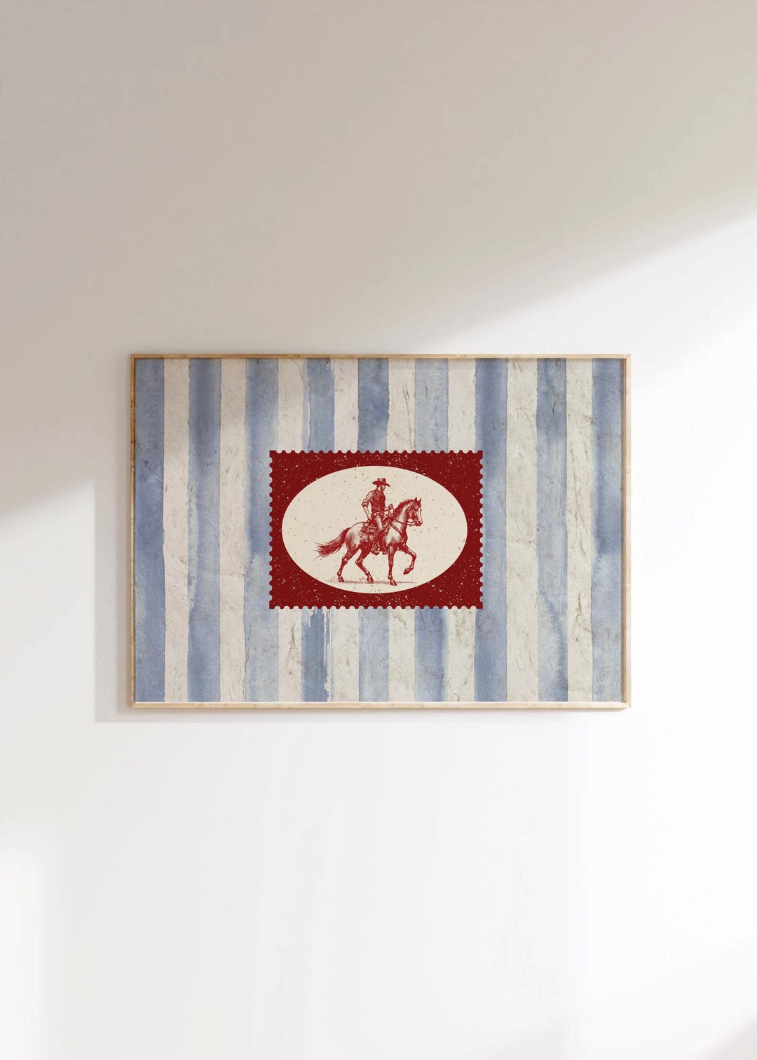 Vintage Striped Rodeo Print Western Bedroom Print Cowboy Wall Art ...