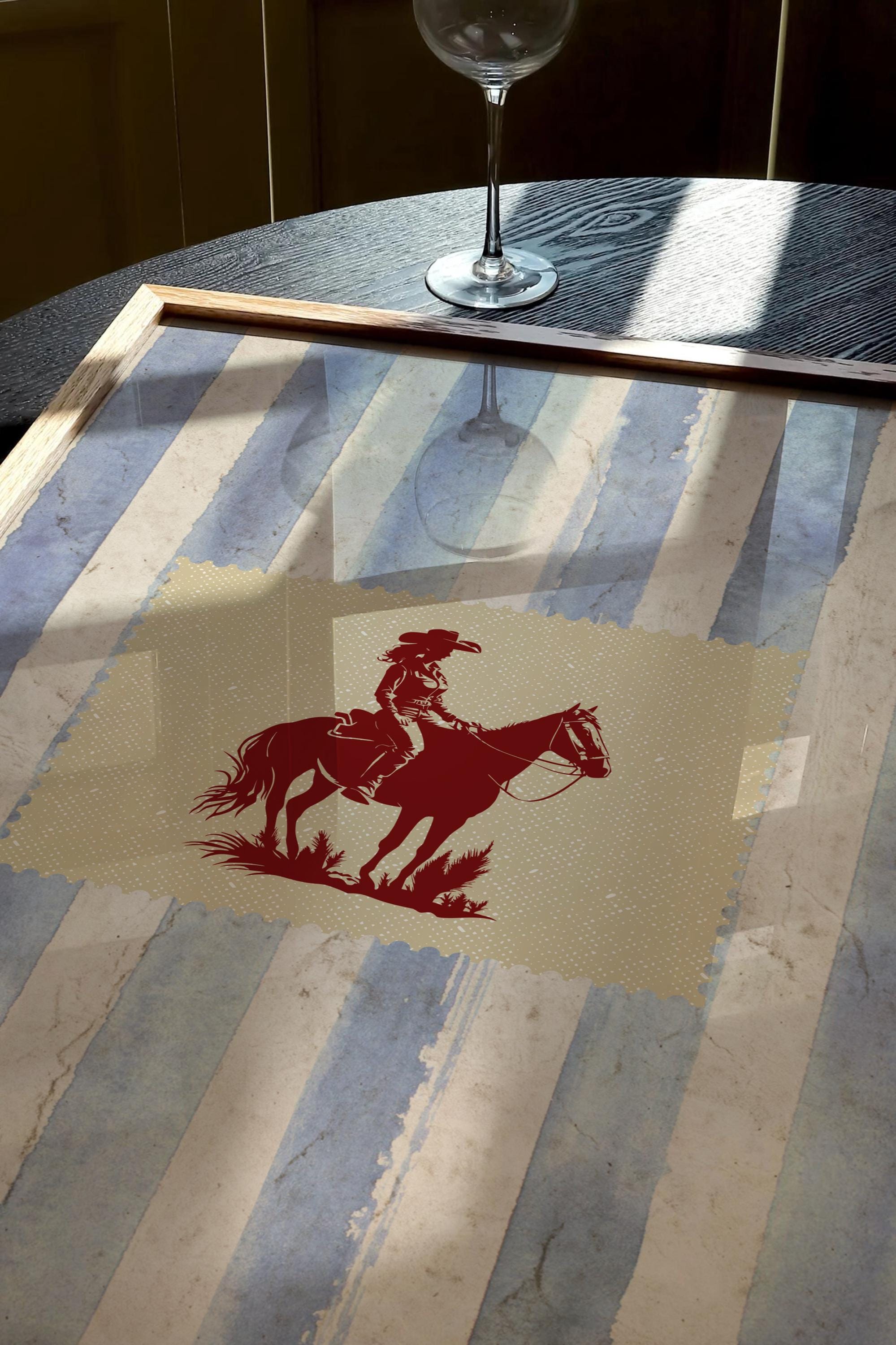 Vintage Striped Rodeo Print Western Bedroom Print Cowboy Wall Art ...