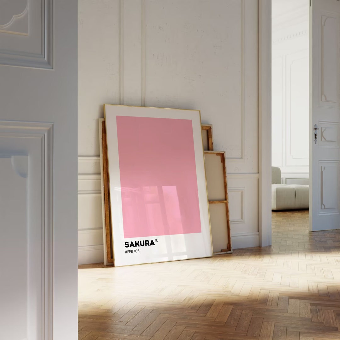 Sakura Pink Pantone Poster Pantone Color Print, Y2K Decor, Trendy Wall ...