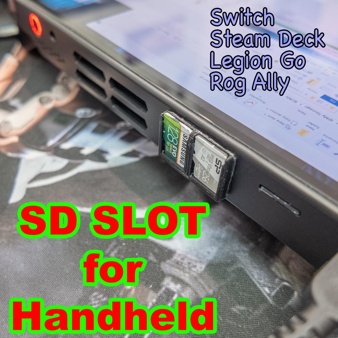 Microsd Card Holder for Legion Go, Steam Deck, ROG Ally, Switch