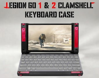 Lenovo Legion Go 1 en 2 toetsenbordbehuizing clamshell-stijl – 3D-geprint PETG (toetsenbord niet inbegrepen)