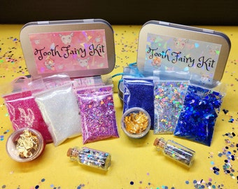 Tooth Fairy Kit: Personalized Letter, Dust, Receipts in Metal Tin