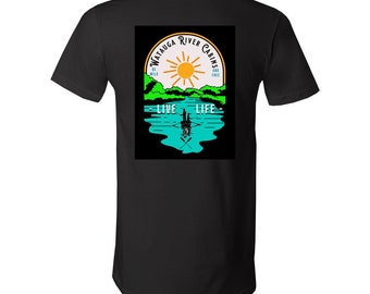 Watauga River Cabins - Unisex Jersey V-Neck Tee