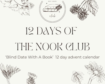 Book Advent Calendar, Blind Date With A Book, 12 Days of Christmas Book Lovers Gift, Bookish Christmas Gift, 12 Day Advent Calendar