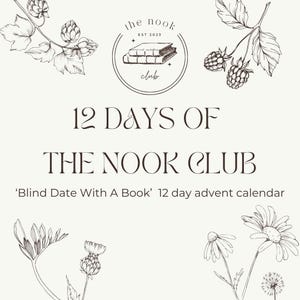 Book Advent Calendar, Blind Date With A Book, 12 Days of Christmas Book Lovers Gift, Bookish Christmas Gift, 12 Day Advent Calendar