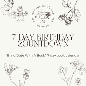 Book Birthday Countdown Calendar, Blind Date With A Book, Book Lovers Gift, Bookish Gift, Advent Calendar