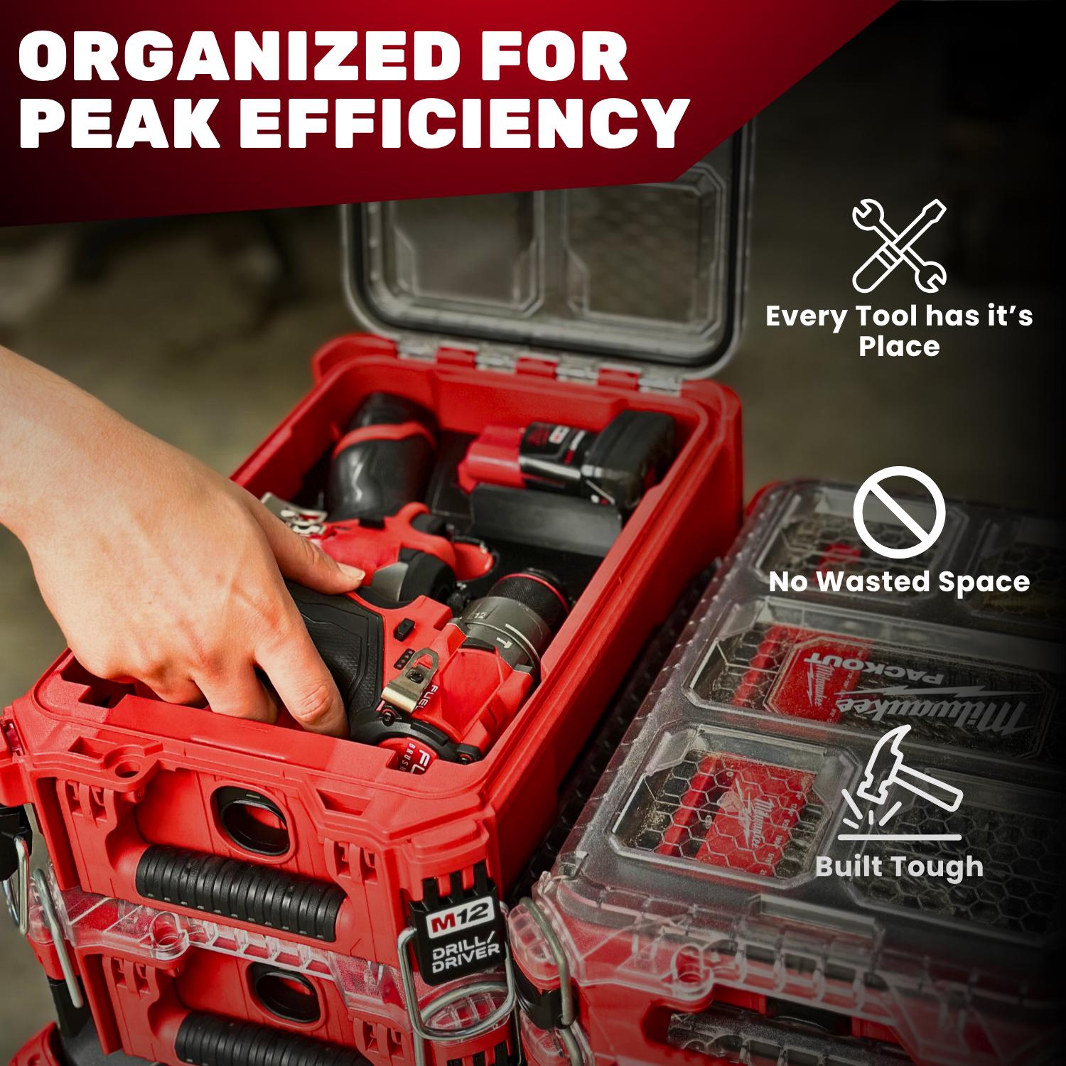 FOAM INSERT To Store M12 Fuel Drill And Impact In A Milwaukee Packout - View #12