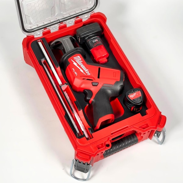 PACKOUT M12 FUEL Hackzall Reciprocating Saw Kit | Custom 3D Printed Tool Organizer | 2520-20