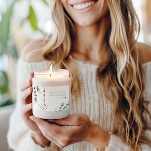 Personalized Bridesmaid Candle, Bridesmaid Proposal, Bridesmaid Gift, Personalized Candle, Will You Be My Bridesmaid, Bridesmaid Candle