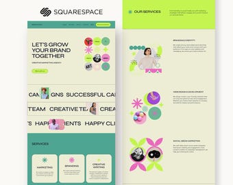 Squarespace Website Template: Marketing Agency, Creative Business