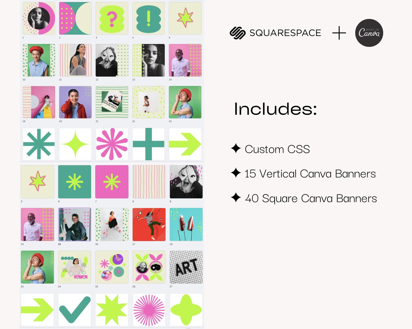 Squarespace Website Template Marketing Agency, Creative Business Etsy
