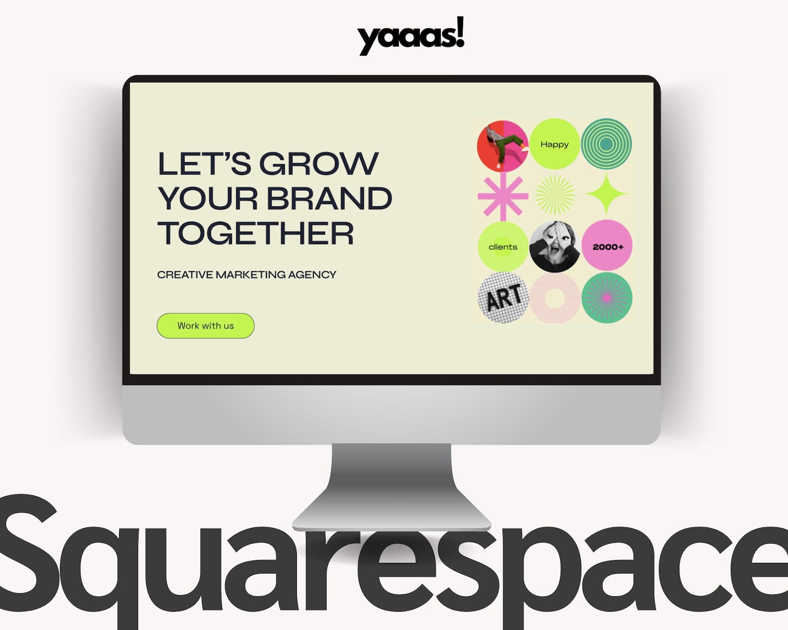 Squarespace Website Template Marketing Agency, Creative Business Etsy