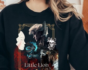 Little Lion fantasy collage Crewneck Sweatshirt | Secrets Masks Unisex bookish shirt