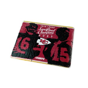 Kansas City Chiefs 2023 Super Bowl Champions Glass Cutting Boards, Photo Gift, Dishwasher Safe, Mother&#39;s Day or Father’s Day Gift