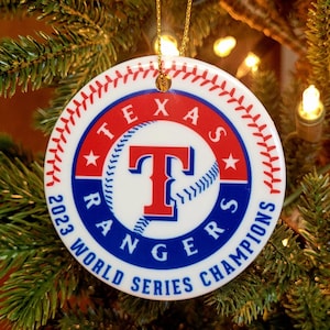 Texas Rangers Keramik Ornament, 2023 World Series Cup 2023, - Versandfertig